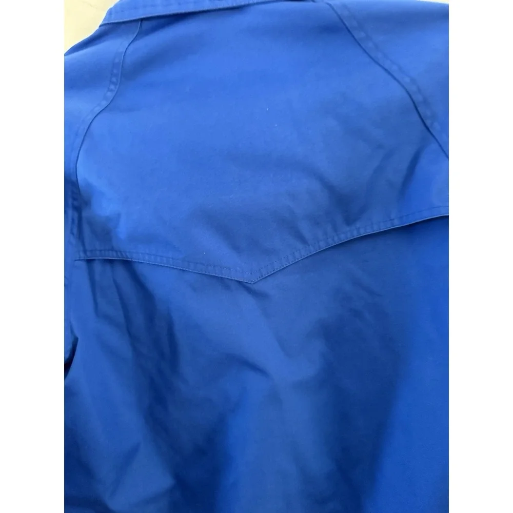 Lands End Men Size Medium Blue Jacket Dual Pocket Vintage